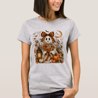 コケットゴーストチェックボウハロウィン Tシャツ