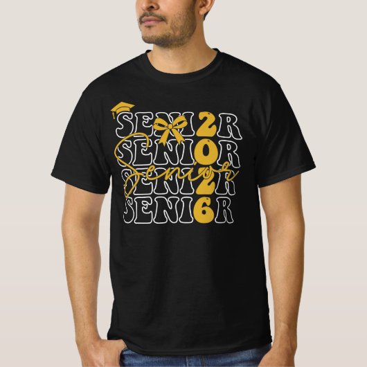 コケットシニア2026 ゴールデンボウ卒業おめでとう ボーイ Tシャツ (正面)
