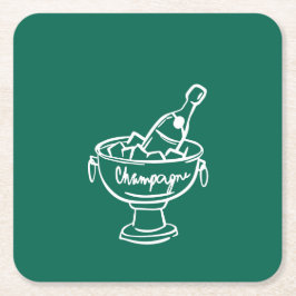 コケットシャンパン スクエアペーパーコースター