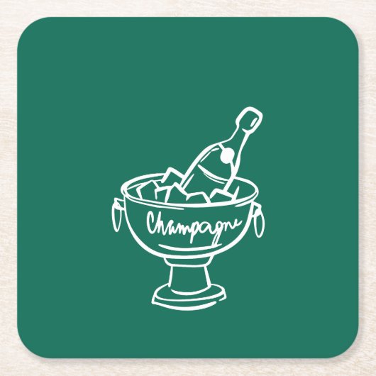 コケットシャンパン スクエアペーパーコースター (正面)