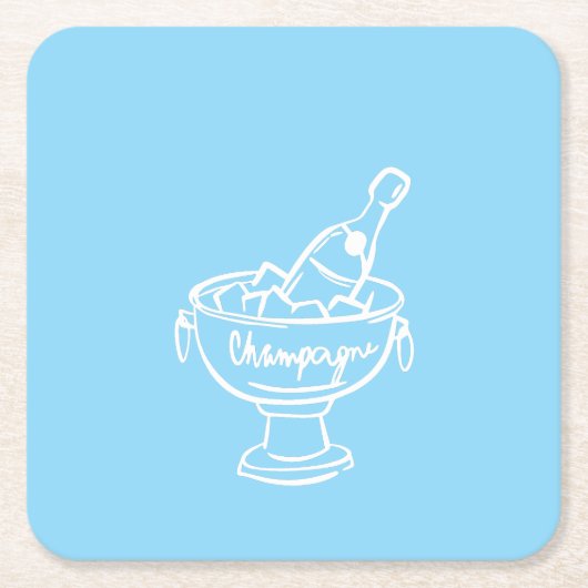 コケットシャンパン スクエアペーパーコースター (正面)