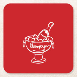 コケットシャンパン スクエアペーパーコースター