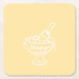 コケットシャンパン スクエアペーパーコースター
