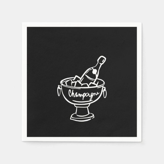 コケットシャンパン スタンダードカクテルナプキン (正面)