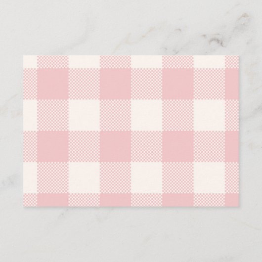 コケットジンガムフランスのテディおむつラッフル エンクロージャーカード (裏面)