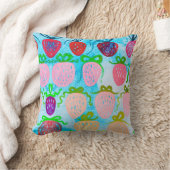 コケットストロベリーウォーター色の女の子ルームピロー クッション (ブランケット)