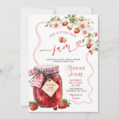 コケットストロベリーサマージャムブライダルシャワーシューウェ 招待状 (正面)