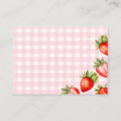 コケットストロベリーベビーシャワーおむつラッフル エンクロージャーカード (裏面)