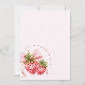 コケットストロベリーベビーシャワー招待状 招待状 (裏面)