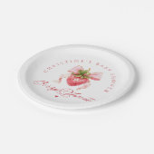 コケットストロベリーベビーシャワー ペーパープレート (アングル)