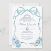 コケットダスティブルーキンセアニラシルバークラウン 招待状 (正面)