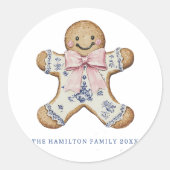 コケットチノイスリージンジャーブレッドマン ラウンドシール (正面)