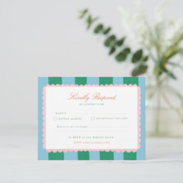 コケットチャームの手描き結婚式RSVP 出欠カード