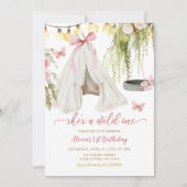 コケットテペワイルドワンガールファースト誕生日 招待状 (正面)