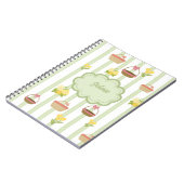 コケットテーマ花模様&バスケット ノートブック (左側)