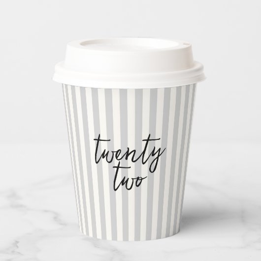 コケットディスコボール&ブラックボーググレーストライプズ 紙コップ (正面)