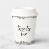 コケットディスコボール&ブラックボーシックホワモダンイト 紙コップ (正面)