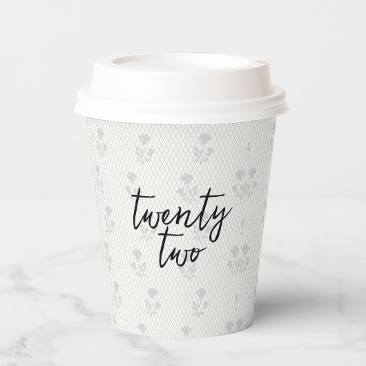 コケットディスコボール&ブラックボーレース誕生日 紙コップ (正面)