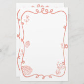 コケットドールリボンフレーム 便箋 (正面/裏面)