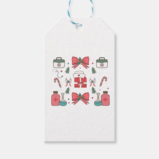コケットナースボーカスタムナースクリスマスクリスマス ギフトタグ (正面)