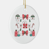 コケットナースボーカスタムナースクリスマスクリスマス セラミックオーナメント (右)