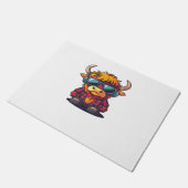 コケットハイランドカウバブルガムTシャツデザインホール ドアマット (アングル)