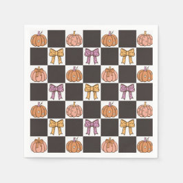 コケットハロウィンパーティー 可愛い カボチャ リボン お嬢様風 スタンダードカクテルナプキン