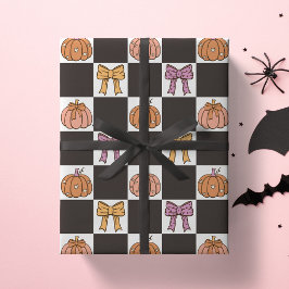 コケットハロウィンパーティー 可愛い カボチャ リボン お嬢様風 ラッピングペーパー