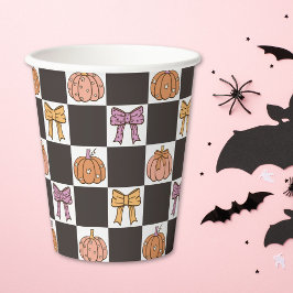 コケットハロウィンパーティー 可愛い カボチャ リボン お嬢様風 紙コップ