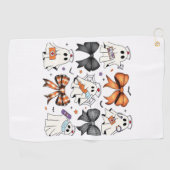 コケットハロウィーン幽霊クラシックナースTシャツ ゴルフタオル (横)