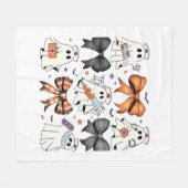 コケットハロウィーン幽霊クラシックナースTシャツ フリースブランケット (正面(横))