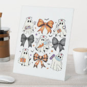 コケットハロウィーン幽霊クラシックナースTシャツ 台座サイン (インサイチュ)