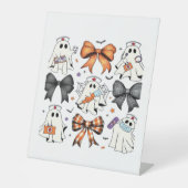 コケットハロウィーン幽霊クラシックナースTシャツ 台座サイン (正面)