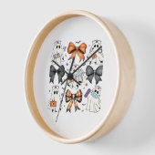 コケットハロウィーン幽霊クラシックナースTシャツ 壁時計 (傾斜)