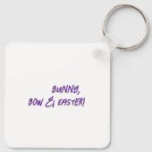 コケットバニーボウイースターキーチェーン – かわいい&シック！ キーホルダー (裏面)