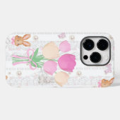 コケットバニー携帯ケース – ホワイト＋フラワー Case-Mate iPhoneケース (裏面 (横))