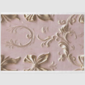 コケットバラピンク金ゴールド金箔リピーター模様タイル 薄葉紙 (正面)