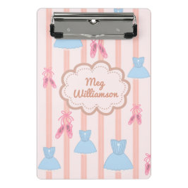 コケットバレエパーソナライズされた名 ミニクリップボード