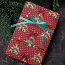 コケットパッチワークのクリスマスツリー 赤い水玉