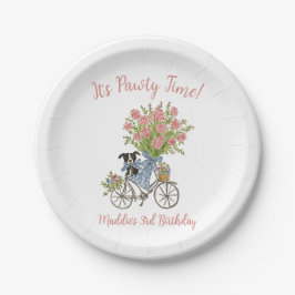 コケットパピーバースデーパーティー紙プレート ペーパープレート