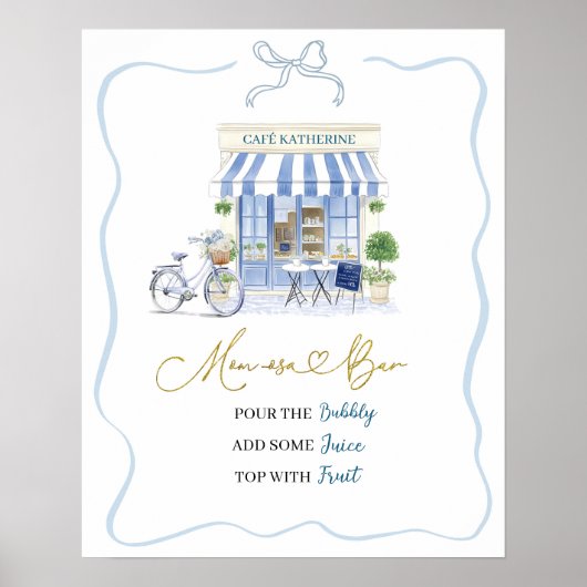 コケットパリジャンカフェフランスのモモモザバーポスター ポスター (正面)