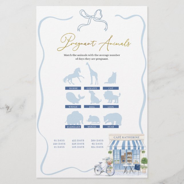 コケットパリジャンカフェ妊娠動物 (正面)