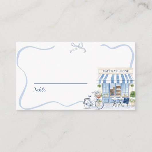 コケットパリジャンカフェ フランスの プレイスカード (正面)