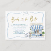 コケットパリジャンフランスのカフェブルーブックスベビー エンクロージャーカード (正面)