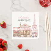 コケットパリパフランスのリシアンカフェ誕生日 スタンダードカクテルナプキン (インサイチュ)