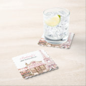 コケットパリパフランスのリシアンカフェ誕生日 ペーパーコースター (インサイチュ)