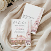 コケットパリパフランスのリシアンカフェ誕生日 招待状