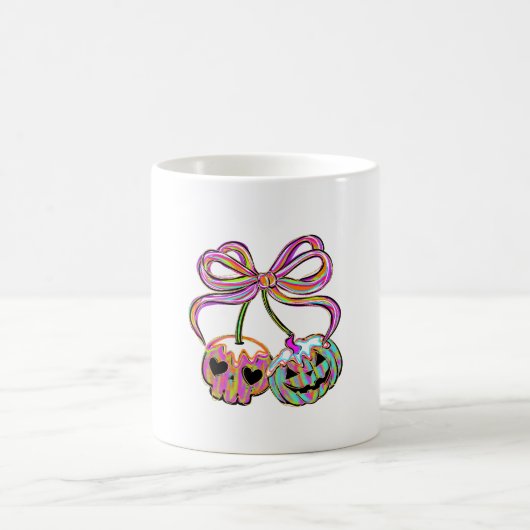 コケットパンプキンさくらんぼハロウィーン コーヒーマグカップ (中央)