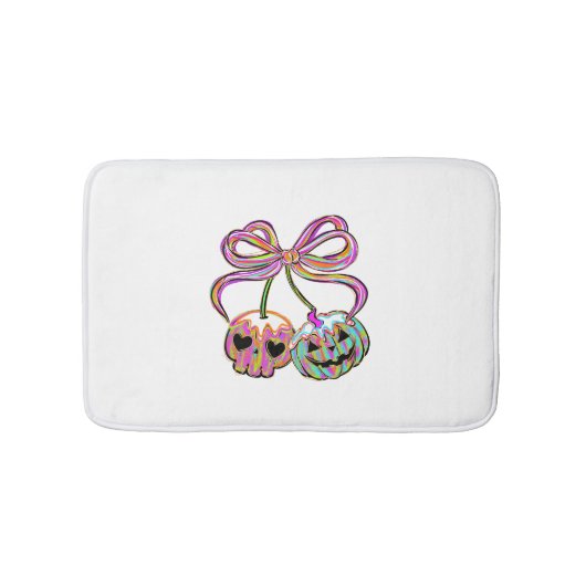 コケットパンプキンさくらんぼハロウィーン バスマット (正面)