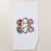 コケットパンプキンさくらんぼハロウィーン ビーチタオル (正面)